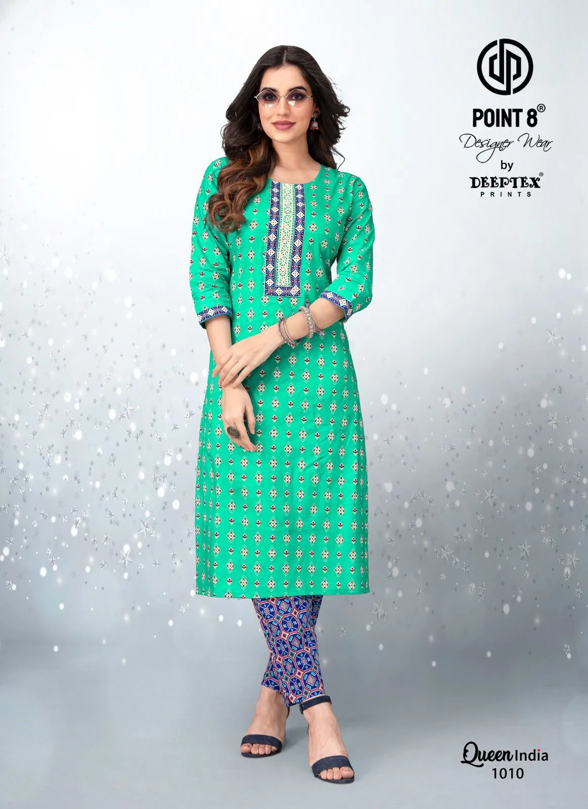 Queen India Vol 10 By Deeptex Cotton Printed Kurti With Bottom Wholesale Online